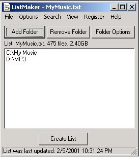 ListMaker Screenshot
